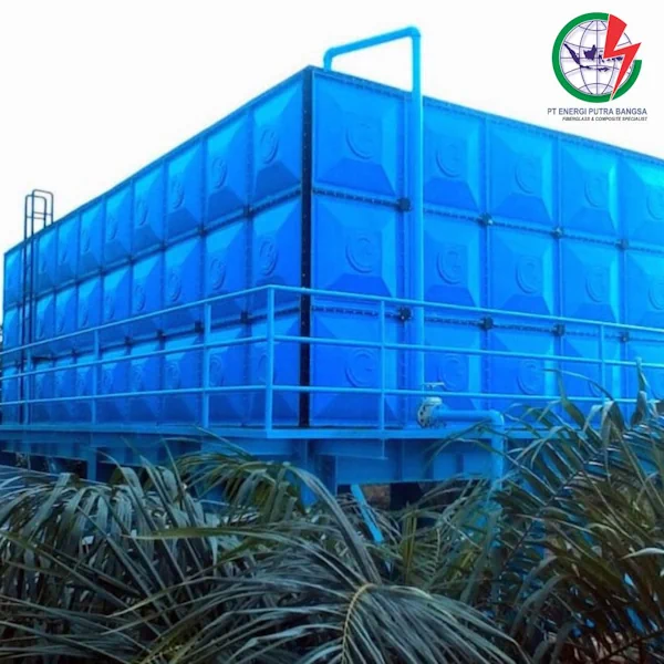 tangki panel fiberglass dengan pelindung UV